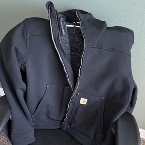 Carhartt Black Super Dux relaxed fit Large full zip jacket like new!